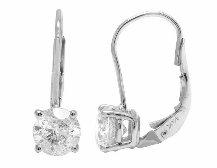 14K White Gold Diamond Earrings 41002480 | Shin Brothers*