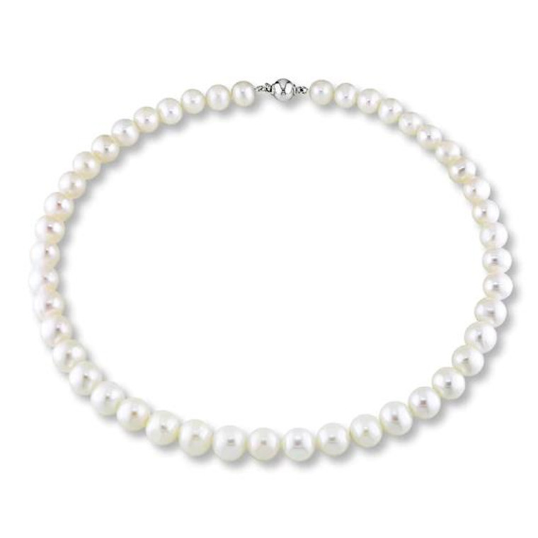 18" Cultured Pearl Necklace with White Gold Clasp 32000628 | Shin Brothers*