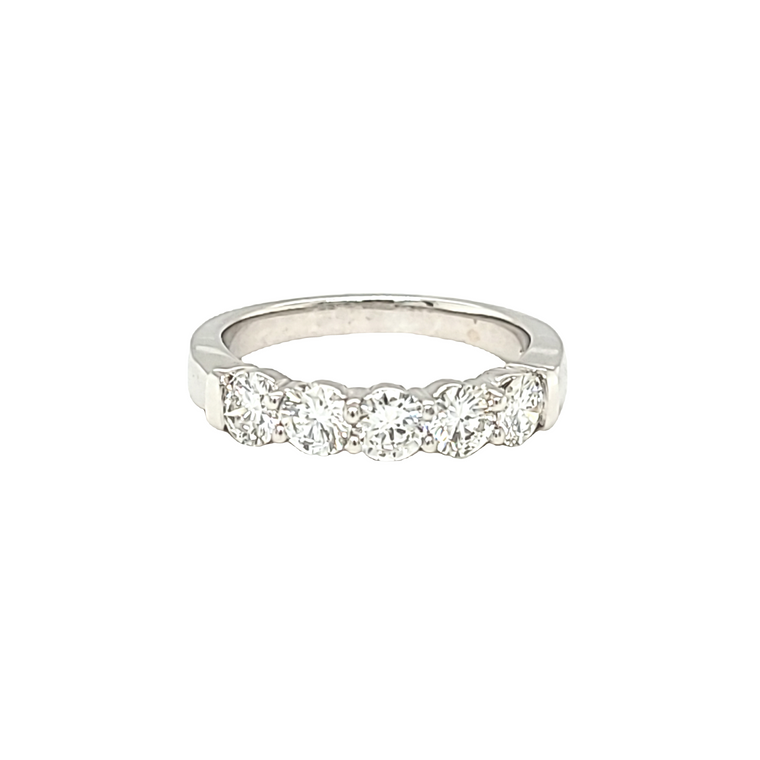 14K White Gold 1.17 carat Diamond Wedding Band 11006576 | Shin Brothers*