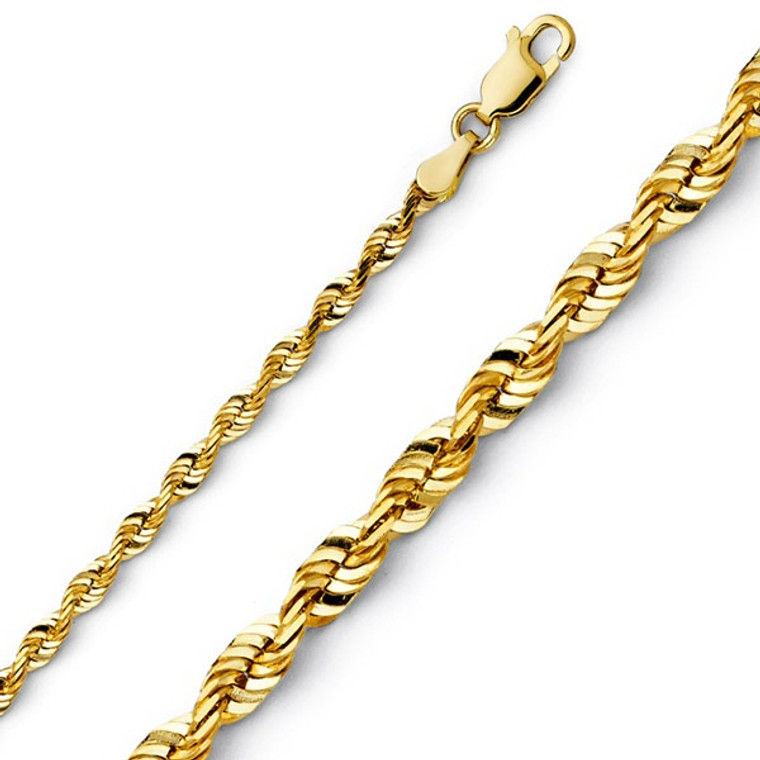 10kt 20 inch Yellow Gold 2.8 mm Diamond Cut Rope Chain 30004055 | Shin Brothers*