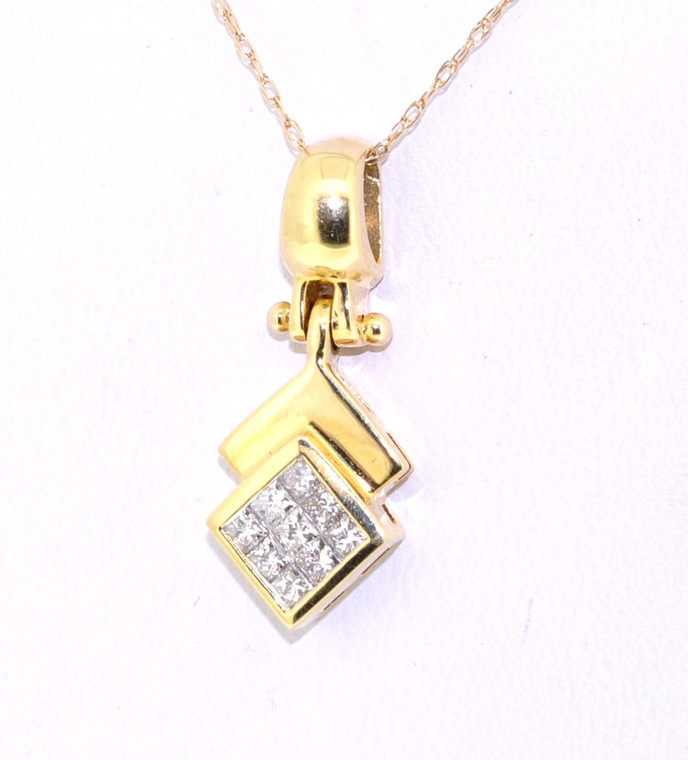 18K Yellow Gold Invisible-Set Diamond Charm 51001021 | Shin Brothers*