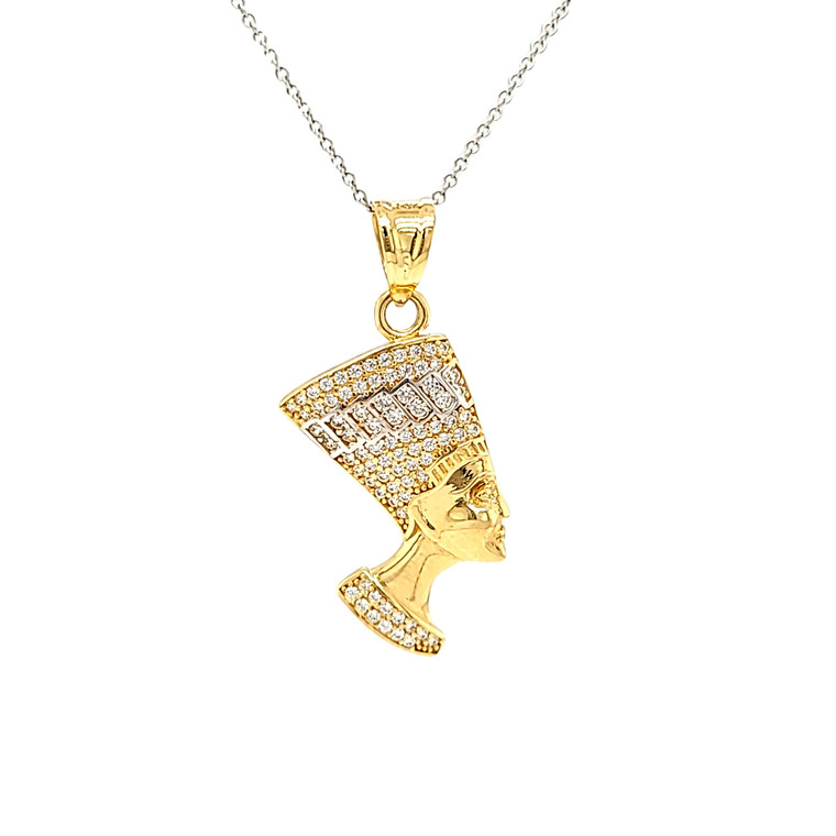 14K Yellow Gold CZ Nefertiti Charm 52002201 | Shin Brothers*