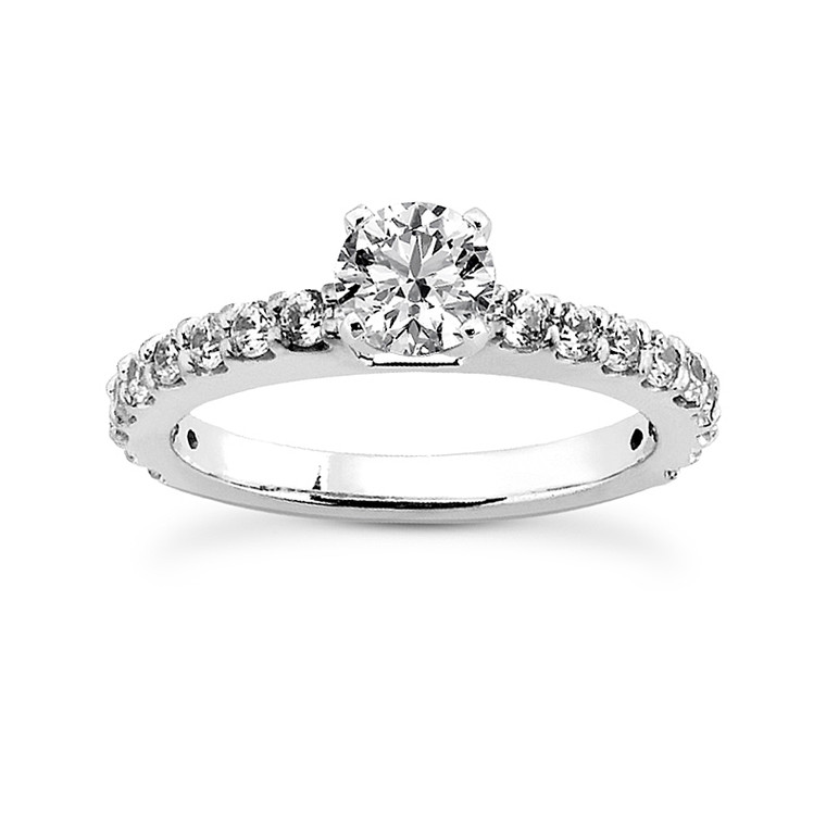 14k White Gold 1.19 ct. Round Diamond Engagement Ring 11005309 | Shin Brothers*     