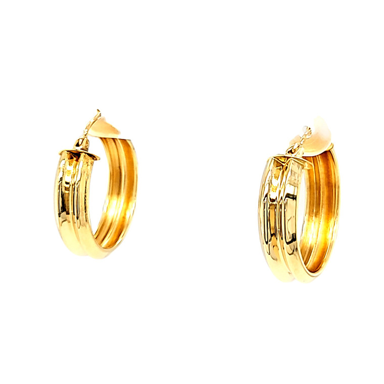 14K Yellow Gold Hoop Earrings 40002976 | Shin Brothers*