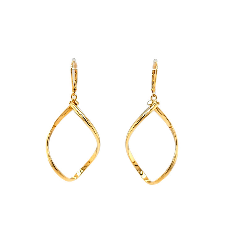 14K Yellow Gold Free Form Drop Earrings 40002982 | Shin Brothers*