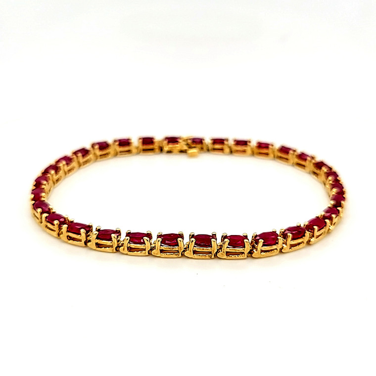 14K Yellow Gold 7 3/4 ctw Ruby Bracelet 22000878 | Shin Brothers*