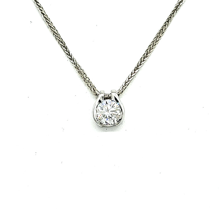 GRA Certified 14K White Gold 1 3/4 ctw Moissanite Necklace 32000684 | Shin Brothers*