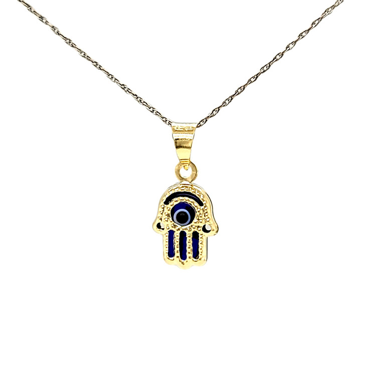 14K Yellow Gold Evil Eye Hand Charm 52002229 | Shin Brothers*