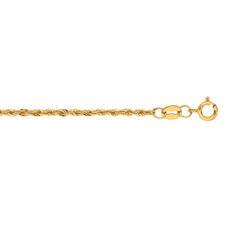 14K Gold 1.5mm Lite Rope 18" Chain | Shin Brothers * 