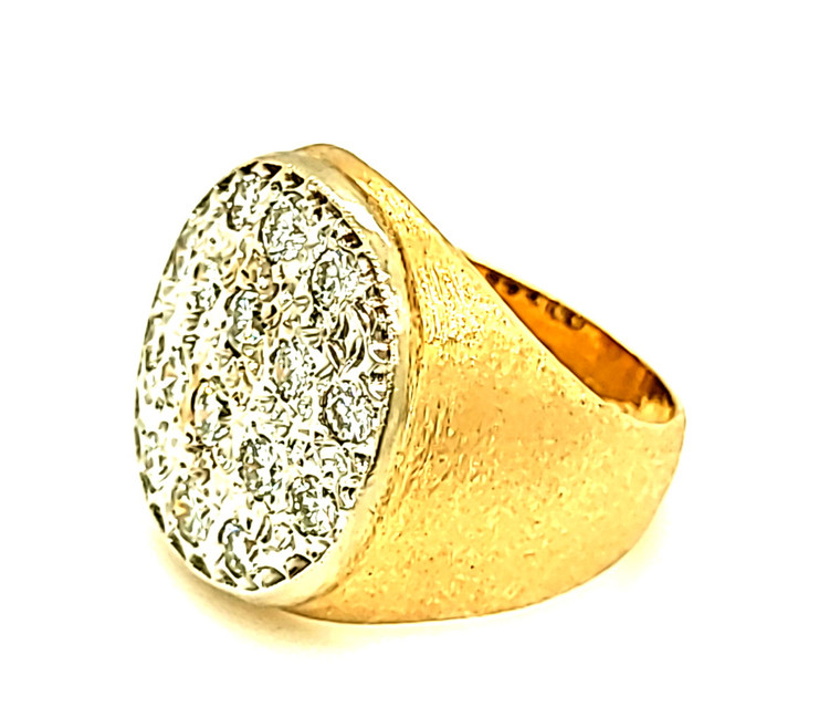 14k Yellow Gold Size 6.5 Diamond Men's Ring 11006489 | Shin Brothers*