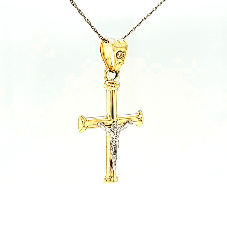 14K Yellow Gold Crucifix Charm 52002244 | Shin Brothers*