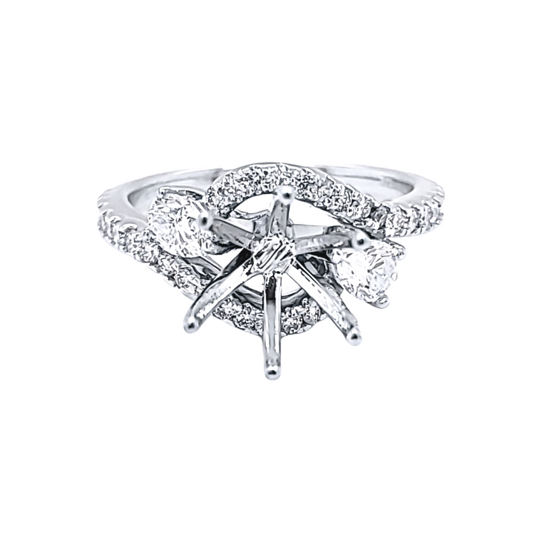 14K White Gold Diamond Engagement Setting 1106915 | Shin Brothers*