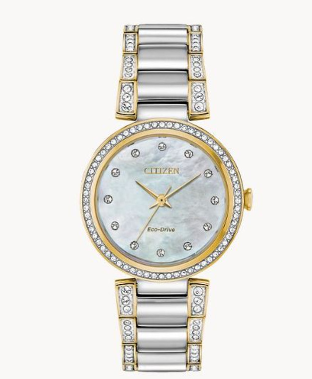 Citizen Women's Silhouette Crystal Eco-Drive Ladies Watch EM0844-58D By Shin Brothers*