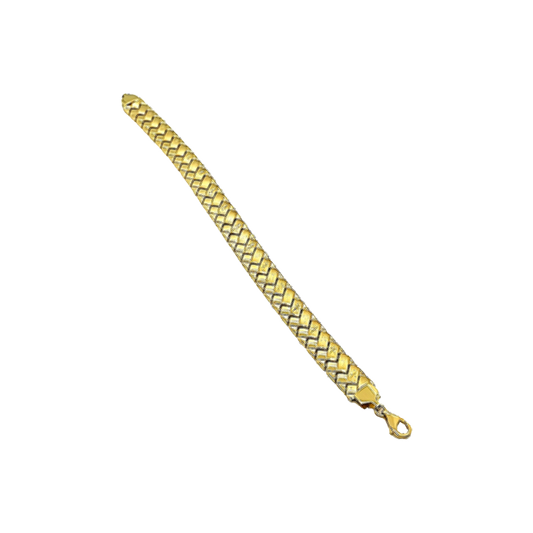 14K Yellow Gold 7.5" Weave Bracelet 20002054 | Shin Brothers*