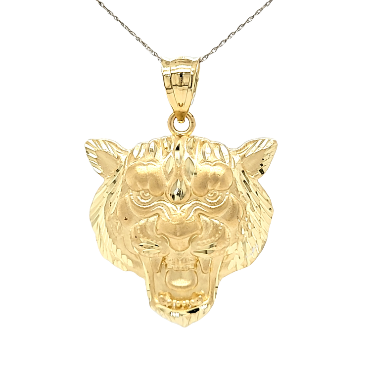 14K Yellow Gold Tiger Head Charm 50004113 | Shin Brothers*