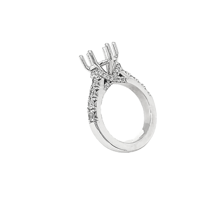 Platinum  2.01 Ct. Round Diamond Engagement Ring Setting 11006983 | Shin Brothers* 