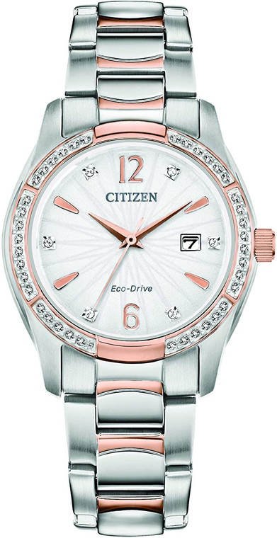 Citizen Ladies Crystal EW2576-51A STRG Bracelet Silver Dial Eco-Drive Watch 60001181 | Shin Brothers*