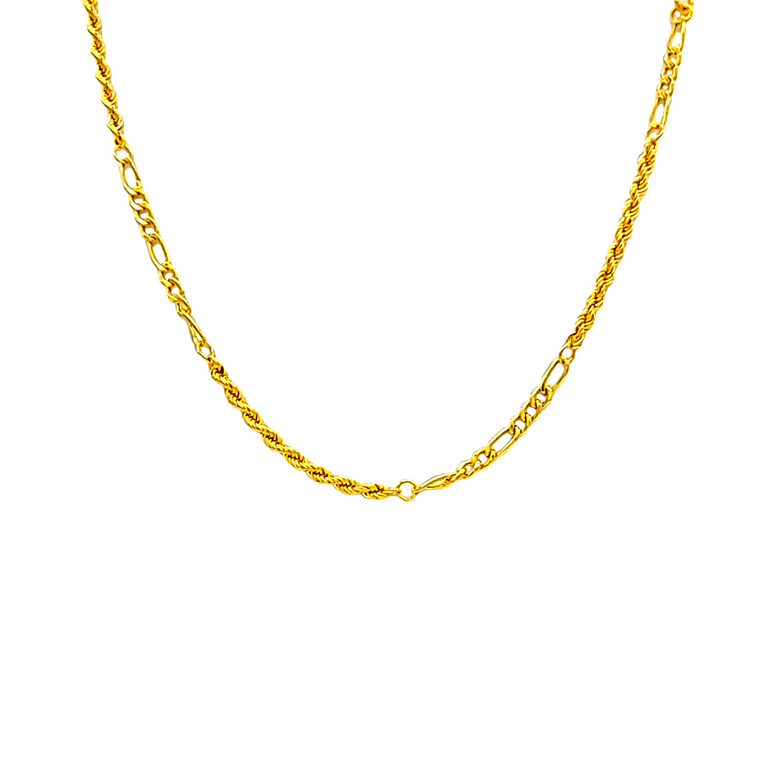 14K Yellow Gold 18" Figarope Chain 30004319 | Shin Brothers*