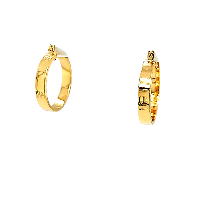 14K Yellow Gold Hoop Earrings 40003173 | Shin Brothers*