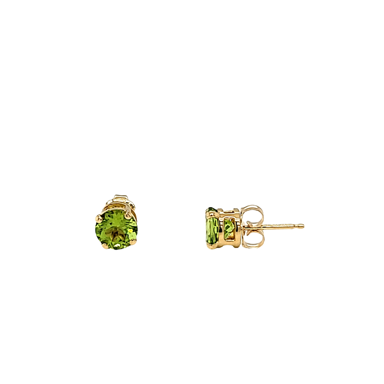 14K Yellow Gold Peridot Stud Earrings 42003399 | Shin Brothers*