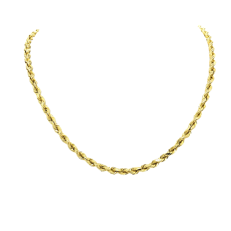 14K Yellow Gold 22" Rope Link Chain 30004465 | Shin Brothers*