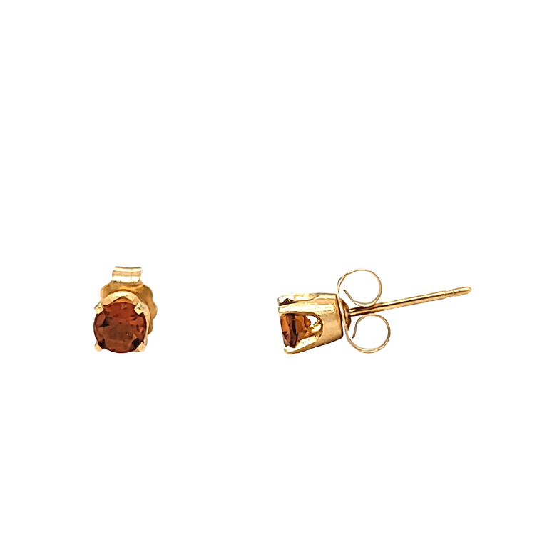 14K Yellow Gold Citrine Stud Earrings 42001018 | Shin Brothers*