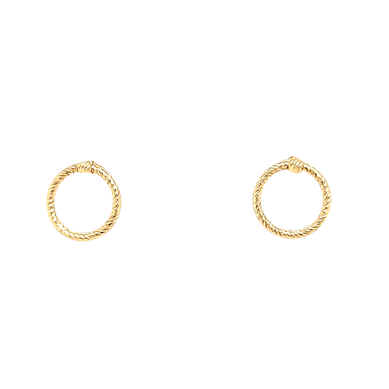 14K Yellow Gold Open Circle Earrings 40002757 | Shin Brothers*