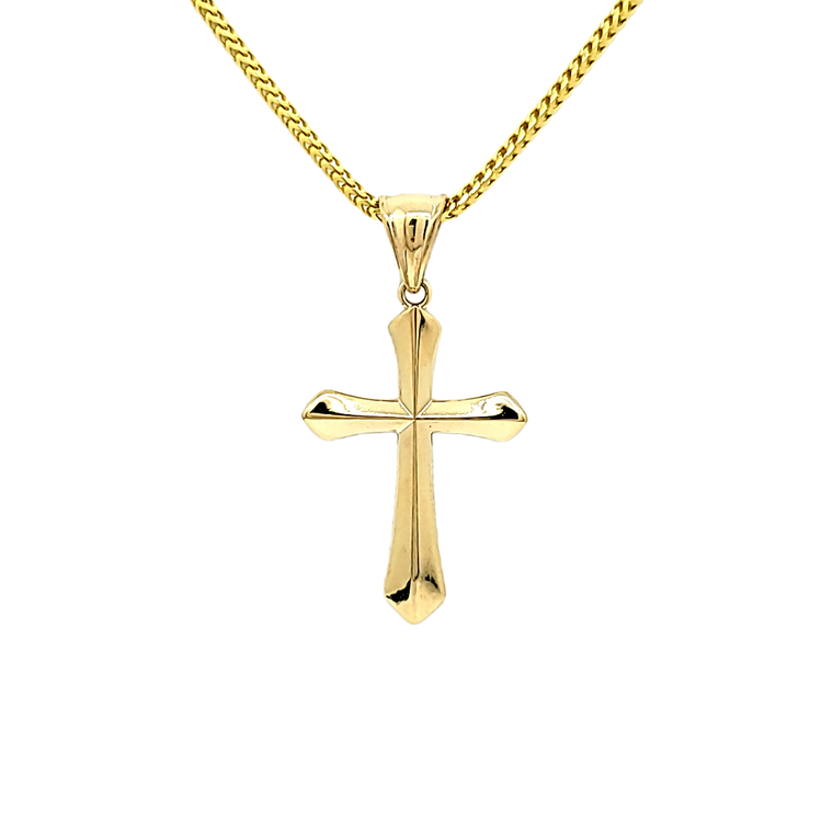 14K Yellow Gold Cross Pendant 50004187 | Shin Brothers*