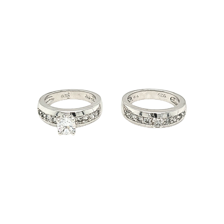 Sterling Silver CZ Bridal Set 81210416 | Shin Brothers*