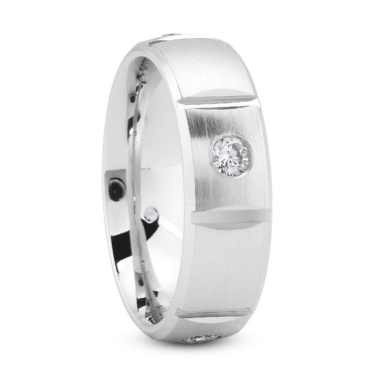 14K White Gold 7mm Diamond Band 11210072 | Shin Brothers*