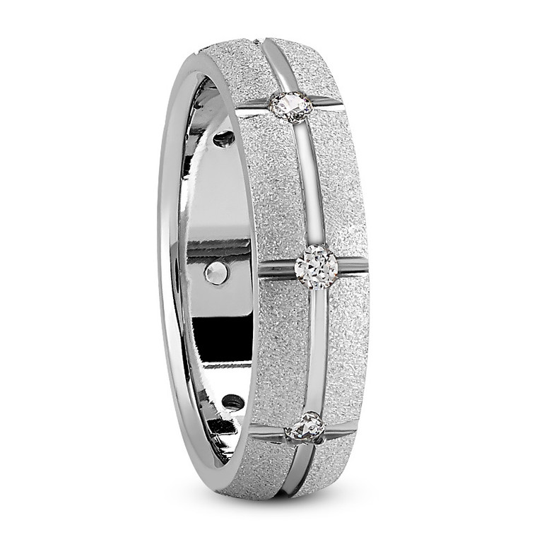 14K White Gold 6 mm Diamond Band 11210071 | Shin Brothers*