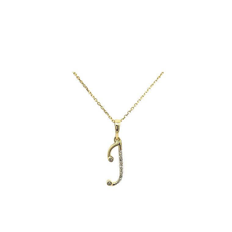 10K  Yellow Gold 18" I Initial Diamond Necklace 3900270 | Shin Brothers*