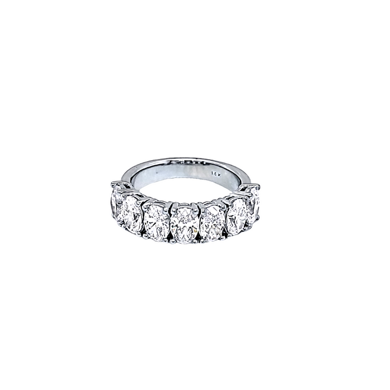 14K White Gold 2.77ct Oval Diamond Band 11007141 | Shin Brothers*