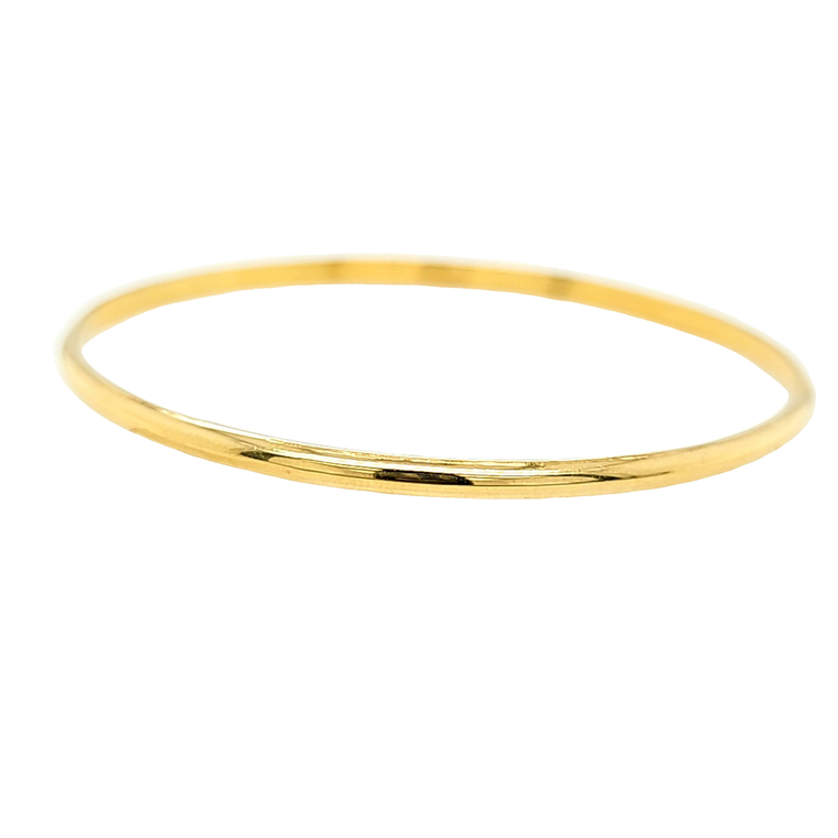 14K Yellow Gold Shining Slide On 8" Bangle  23000239 | Shin Brothers*