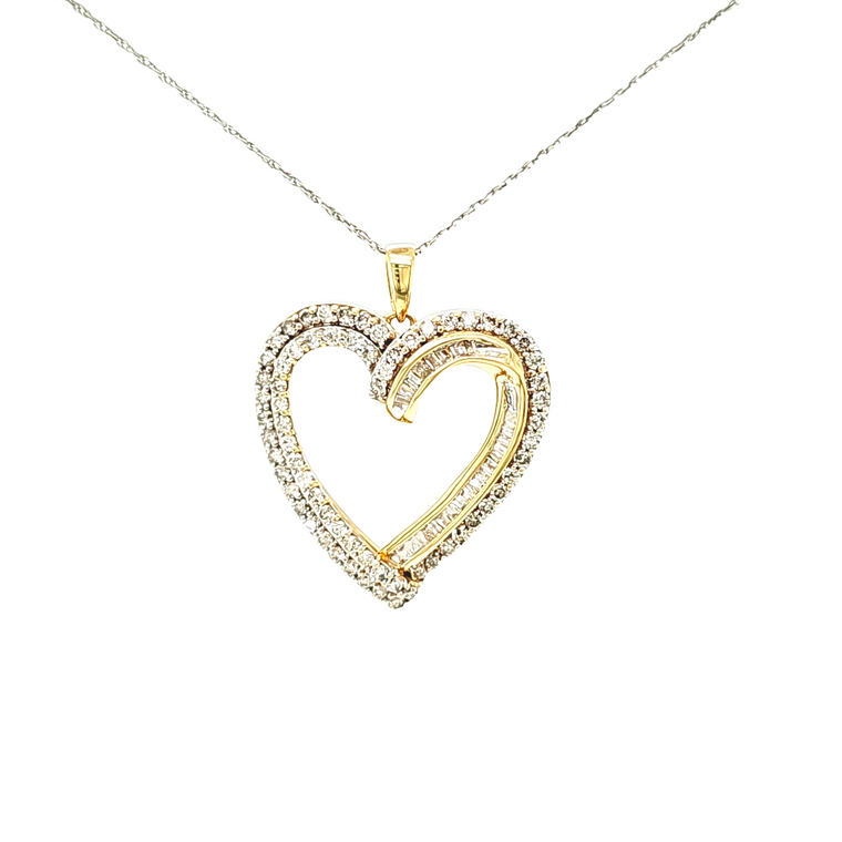 10K Yellow Gold Diamond Heart Charm 59010047 | Shin Brothers*