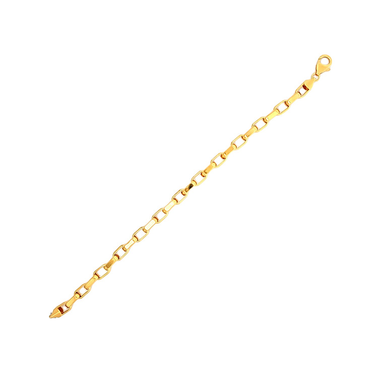 21K Yellow Gold 7.5" Paper Clip Link Bracelet 20002202 | Shin Brothers*