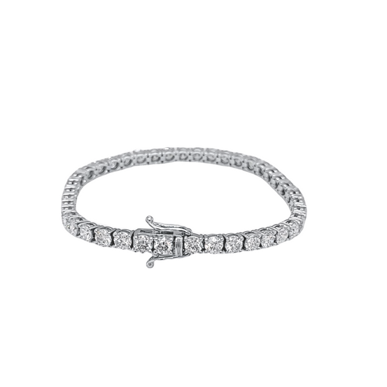 14K White Gold 9.42 ct 4.3MM LGD Diamond Tennis Bracelet 21000952 | Shin Brothers*