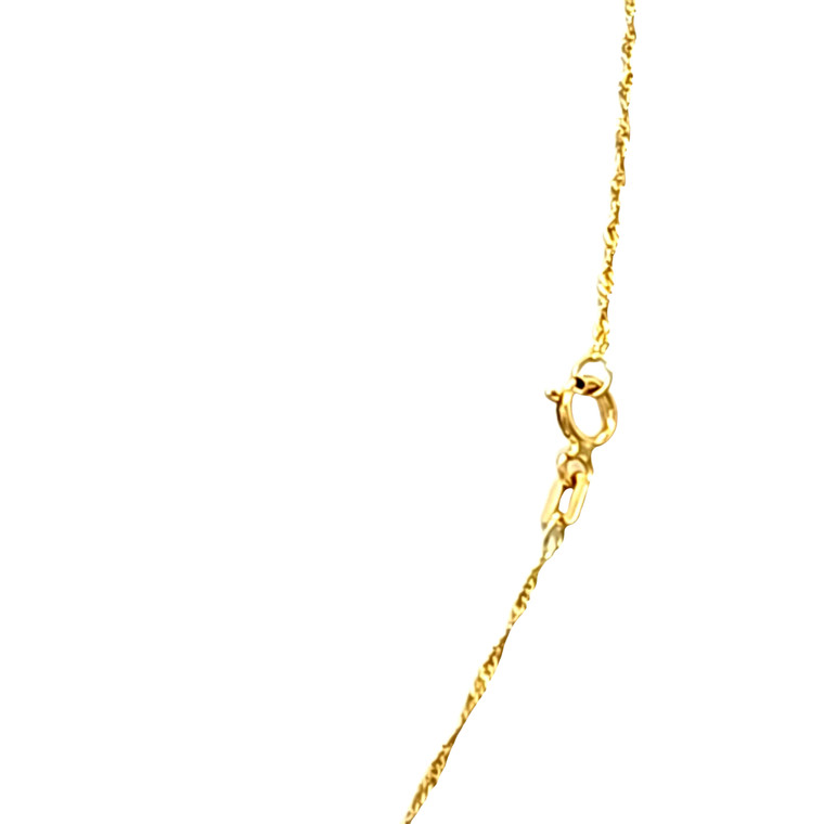 18K Yellow Gold 22" Twisted Singapore Chain 30004649 | Shin Brothers*