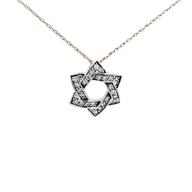 14K White Gold Diamond Star of David Charm 51000843 | Shin Brothers*