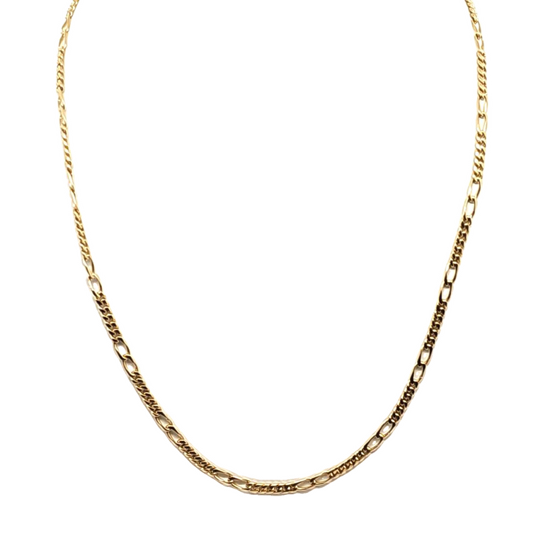 18K Yellow Gold Fancy Chain Necklace 30004684| Shin Brothers**