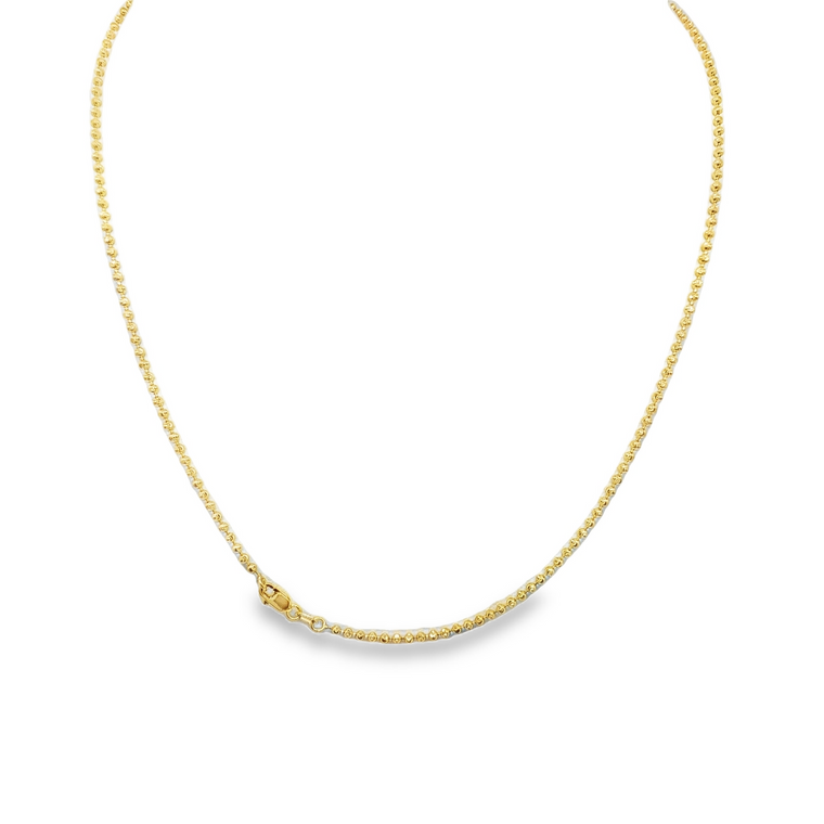 14K Yellow Gold 20" Diamond Cut Bead Chain 30004744 | Shin Brothers*