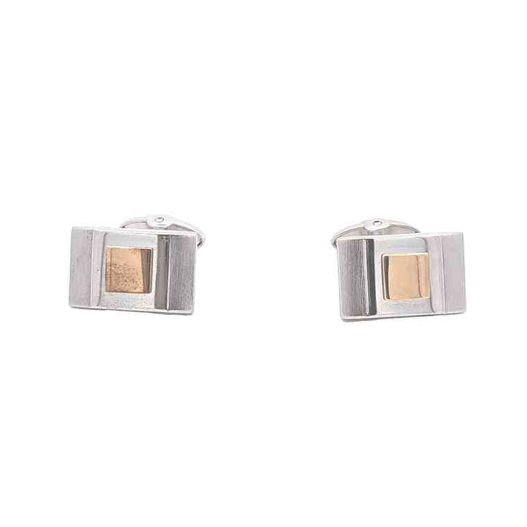 Two Tone Steel DB Cuff Links 89910086 | Shin Brothers** 