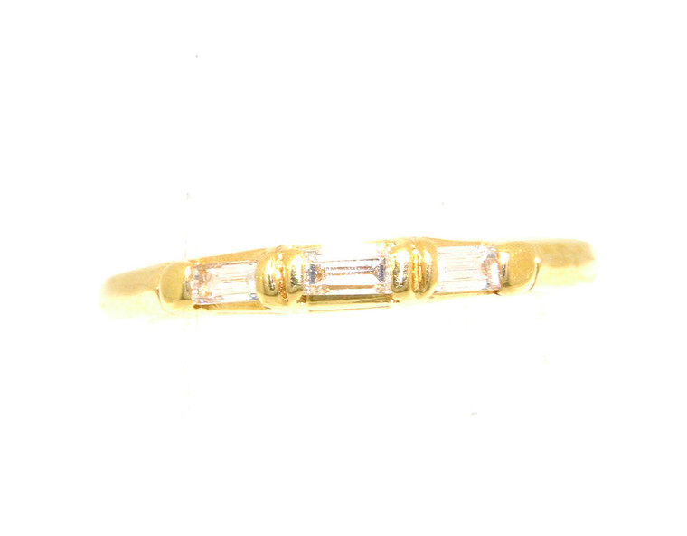 14K Yellow Gold Diamond Baguettes Ring 11001497 | Shin Brothers*