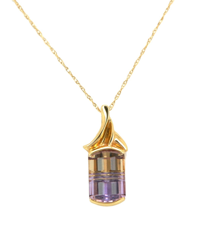 14K Yellow Gold Emerald Cut Ametrine Charm 32000232 | Shin Brothers*