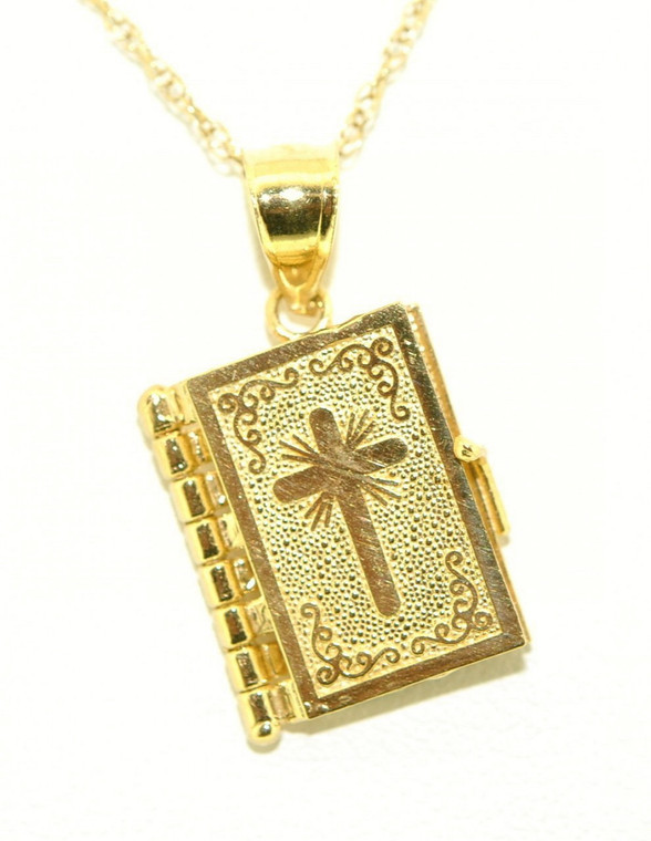 14K Yellow Gold Bible Charm 50000114 | Shin Brothers* 