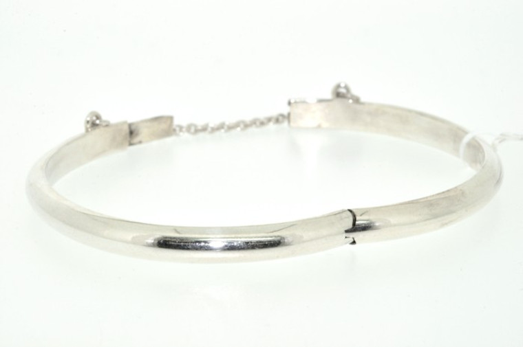 92510084 Silver Plain Shiny Baby Bangle