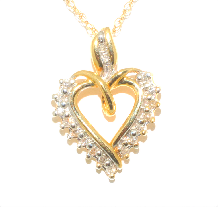 10K Yellow Gold Diamond Heart Charm 59000026 | Shin Brothers*