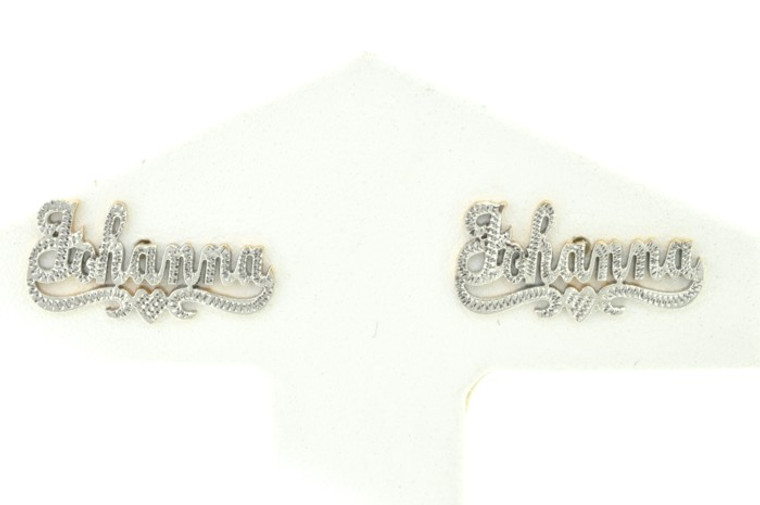 14K Yellow Gold Name Earrings Johanna 41000524