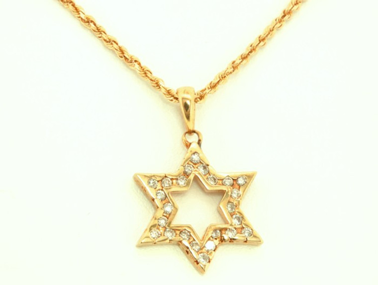 14K Yellow Gold David Star Charm 51000019 | Shin Brothers* 