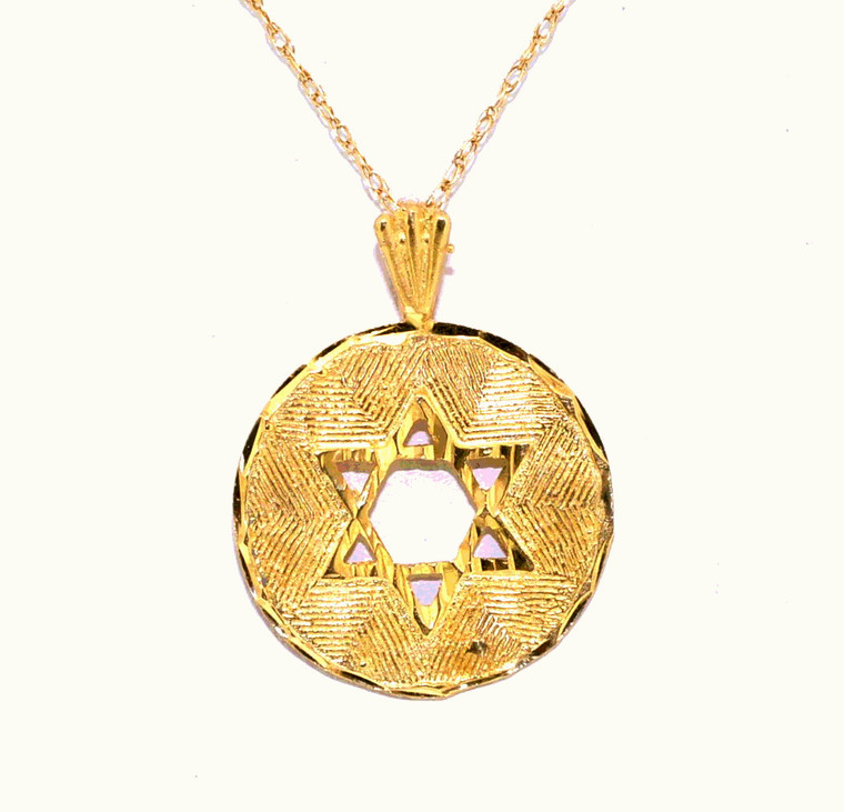 14K Yellow Gold Star of David Religious Charm 50001700 | Shin Brothers* 